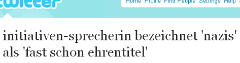 Tweet Auge/UG Nazidemo